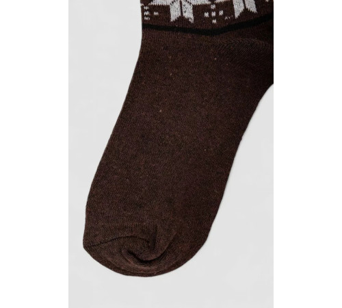 Шкарпетки жіночі з принтом, колір коричневий, 238R336-1