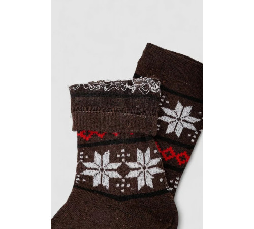 Шкарпетки жіночі з принтом, колір коричневий, 238R336-1