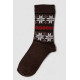 Шкарпетки жіночі з принтом, колір коричневий, 238R336-1