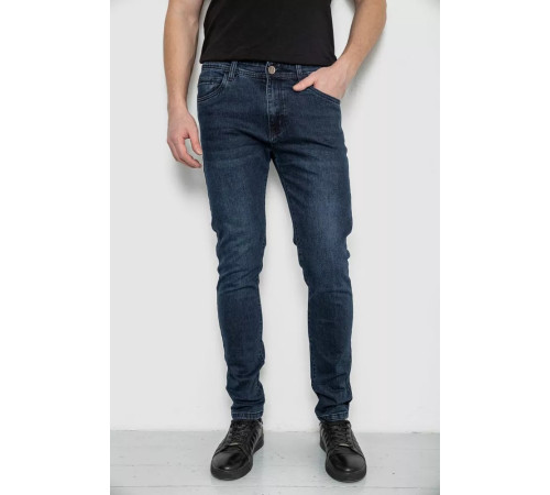 Джинсы мужские демисезонные, цвет темно-синий, 243R8689-6.