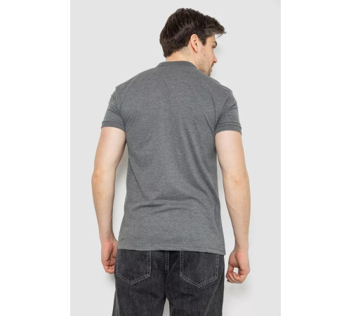 Поло мужское однотонное, цвет темно-серый, 244R2121