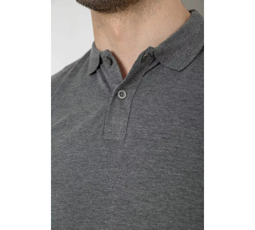 Поло мужское однотонное, цвет темно-серый, 244R2121