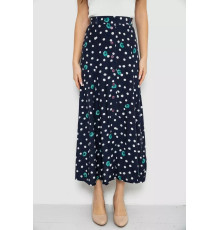 Спідниця вільного крою в горох, колір темно-синій, 167R5001