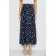 Спідниця вільного крою в горох, колір темно-синій, 167R5001