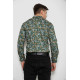 Рубашка мужская с принтом, цвет зеленый, 214R1036