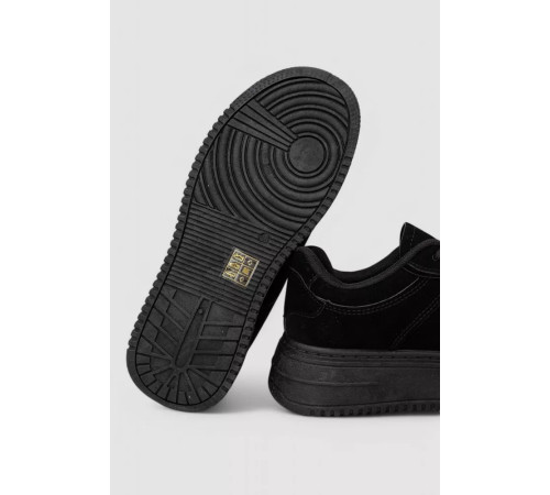 Кеды женские замша, цвет черный, 248RK11-1R