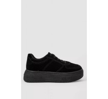 Кеды женские замша, цвет черный, 248RK11-1R