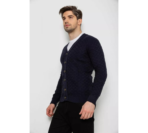 Кофта мужская на пуговицах, цвет темно-синий, 238R7783.