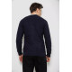 Кофта мужская на пуговицах, цвет темно-синий, 238R7783.
