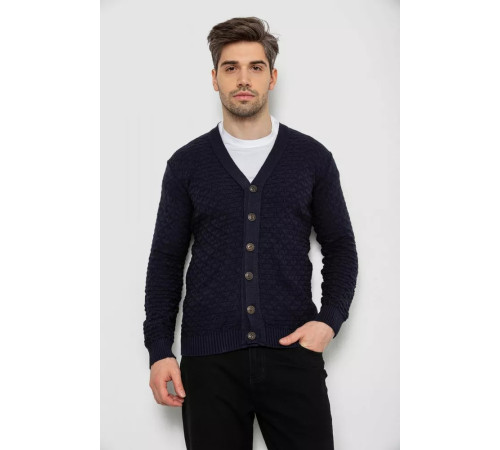 Кофта мужская на пуговицах, цвет темно-синий, 238R7783.