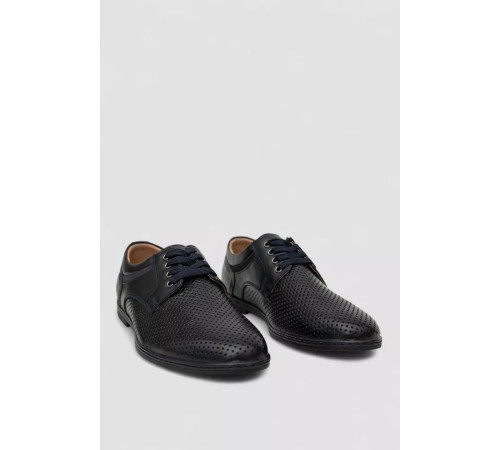 Туфли мужские с перфорацией, цвет темно-синий, 243RB1973