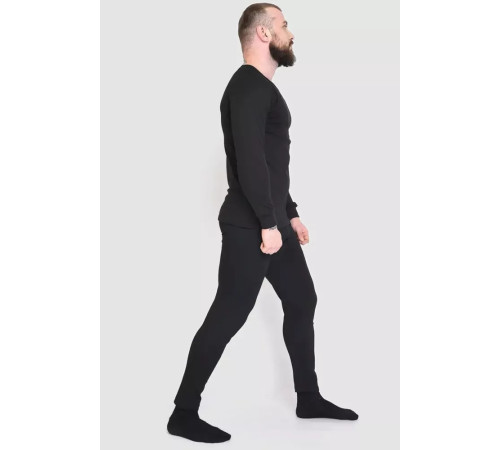 Термобілизна чоловіча утеплена, колір чорний, 131R153108