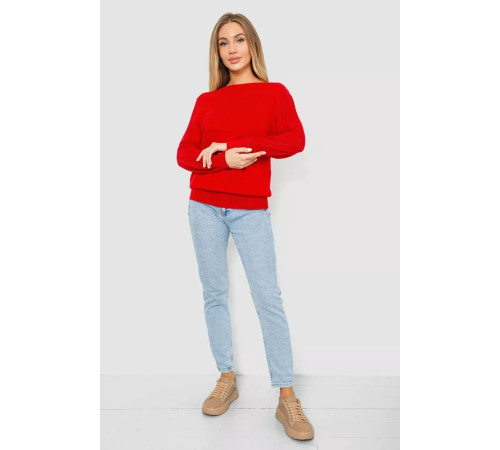 Женская кофта с манжетами, цвет красный, 244R999