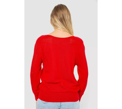 Женская кофта с манжетами, цвет красный, 244R999