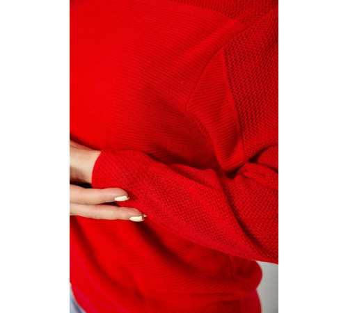 Женская кофта с манжетами, цвет красный, 244R999