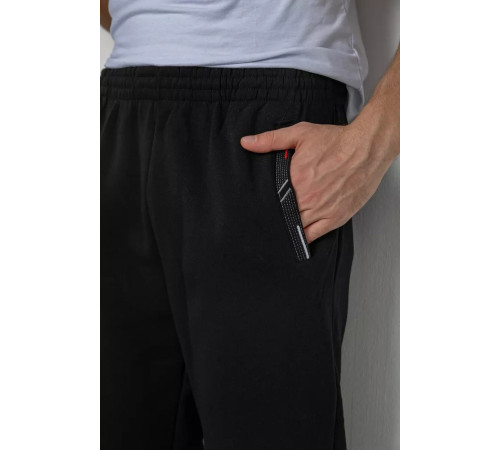 Спортивні штани чоловічі на флісі, колір чорний, 244R41329