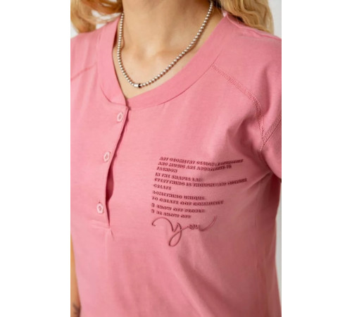 Женская пижама с принтом, цвет пудровый, 243R0004-P4