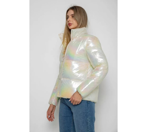 Куртка жіноча демісезонна плащівка, колір молочний, 243R2022-2
