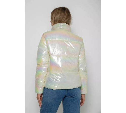 Куртка жіноча демісезонна плащівка, колір молочний, 243R2022-2