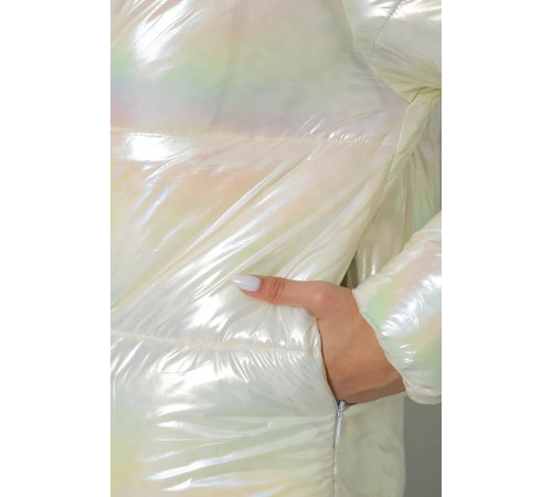 Куртка жіноча демісезонна плащівка, колір молочний, 243R2022-2