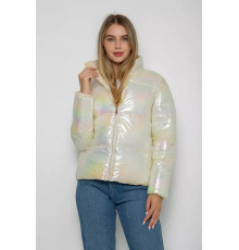 Куртка жіноча демісезонна плащівка, колір молочний, 243R2022-2