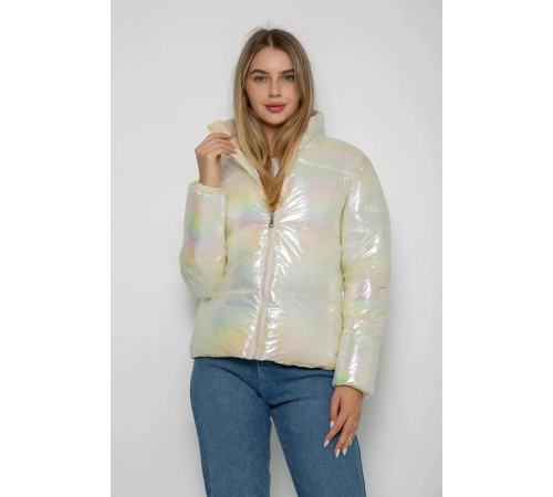 Куртка жіноча демісезонна плащівка, колір молочний, 243R2022-2