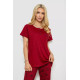 Піжама жіноча з принтом, колір бордовий, 243R10202