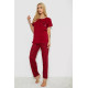 Піжама жіноча з принтом, колір бордовий, 243R10202