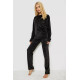 Піжама жіноча велюр, колір чорний, 102R5244