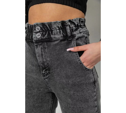 Джинсы женские МОМ, цвет темно-серый, 244R3295