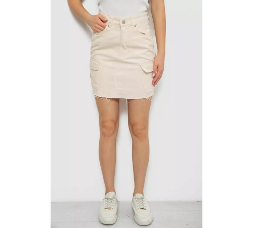 Спідниця жіноча джинсова, колір бежевий, 182R2764