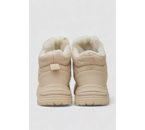 Кросівки жіночі зимові на хутрі, колір бежевий, 248RDM01