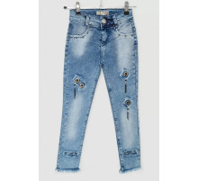 Джинсы для девочек, цвет синий, 247R1212