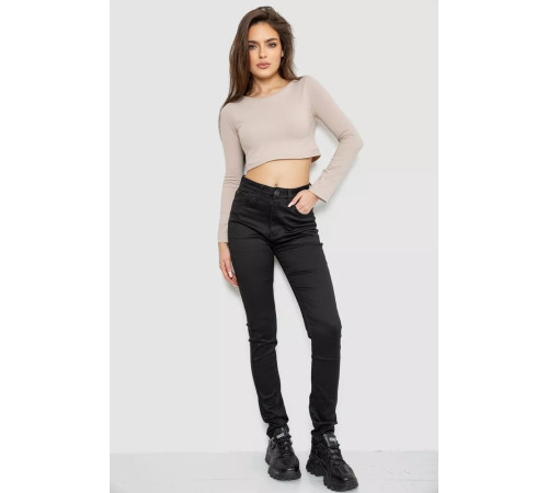Джинси жіночі стрейч, колір чорний, 244RM017