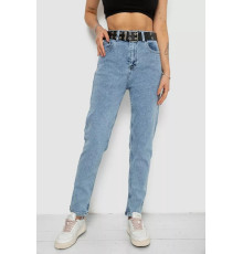 Джинси жіночі MOM стрейч, колір блакитний, 244R00266