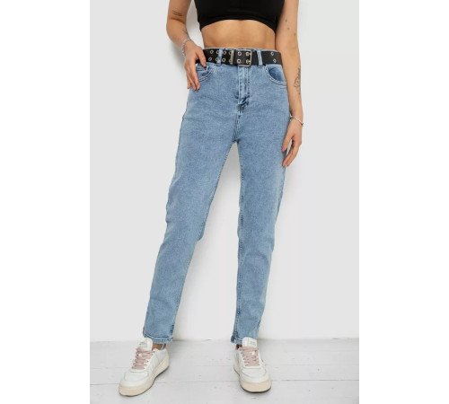 Джинси жіночі MOM стрейч, колір блакитний, 244R00266