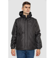 Куртка чоловіча демісезонна з капюшоном, колір чорний, 214R22015