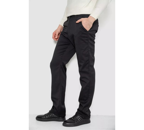 Брюки мужские классические утепленные, цвет черный, 244RFH310