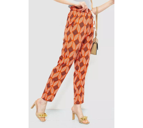 Брюки женские свободного кроя, цвет терракотовый, 244R053-1.