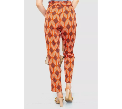 Брюки женские свободного кроя, цвет терракотовый, 244R053-1.