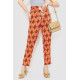 Брюки женские свободного кроя, цвет терракотовый, 244R053-1.