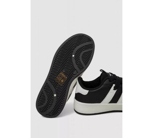 Кроссовки женские кожа, цвет черно-белый, 248RJH900-4