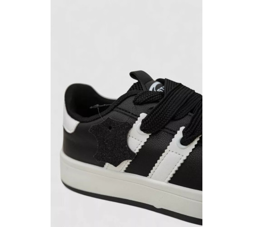 Кроссовки женские кожа, цвет черно-белый, 248RJH900-4