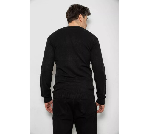 Кофта мужская на пуговицах, цвет черный, 238R18004.