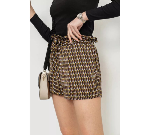 Шорты женские шифоновые, цвет коричнево-бежевый, 244R076