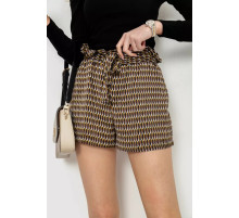 Шорты женские шифоновые, цвет коричнево-бежевый, 244R076