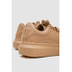 Кеди жіночі лакові, колір бежевий, 248R102-4