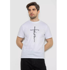 Футболка чоловіча з принтом, колір білий, 241R1903