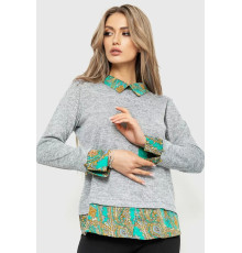 Блуза жіноча обманка, колір сірий, 230R542-1