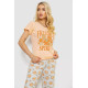 Пижама женская с принтом, цвет персиковый, 243R2526.